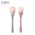 Pink Rhinestone Makeup Brush Set Loose Powder Big Fan Brush for Face Use