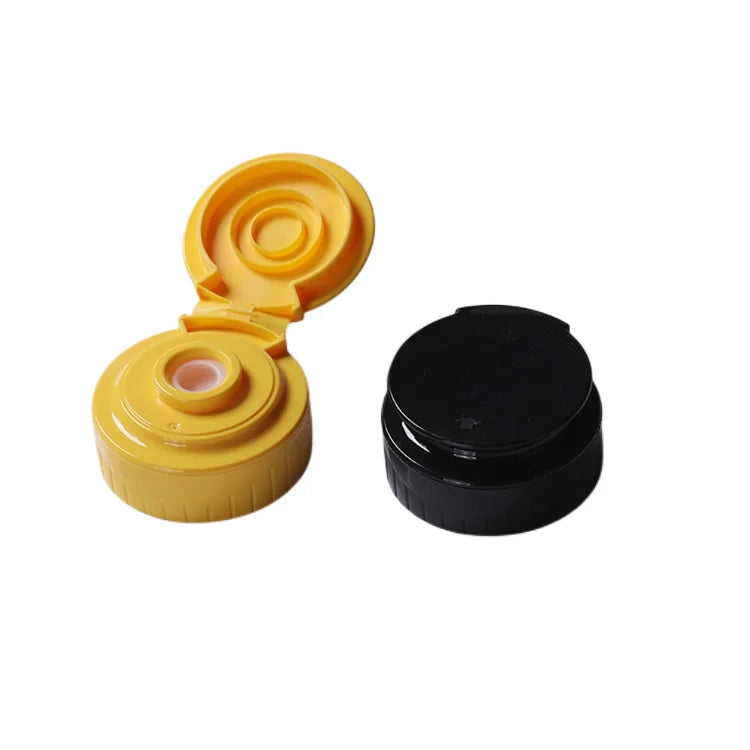 Factory Hot Sale Free Samples 38/400 One Squeeze Bouchon Mayonnaise Flip Top Caps With Silicone Valve