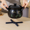 Foldable Non-Slip Heat Resistant Eco Expanding Silicone Pot Holder Trivet Pad Kitchen Supplies for Hot Pots and Pans