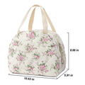 Cute Cotton Lunch Bag Satchel Fashionable Insulated Office Worker Lunch Box Cooler Bag for Office or Outdoor Use