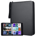 900-Pocket Trading Card Binder Portable Card Binder with Removable Sheets PU Leather Storage Case for Standard-sized Binder