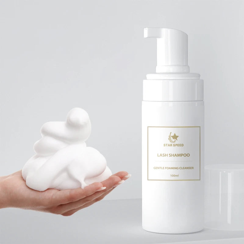 Custom Lashshampoo Private Label Lash Cleanser Vegan Eyelash Extension Cleanser Lash Shampoo for Lash Wash Eyelash Foam Cleanser