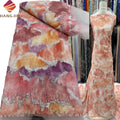 Beautiful 3D Flower Embroidered Tulle African Beaded Floral Lace Fabric Sequins Fabric French Net Lace for Bridal Wedding Dress