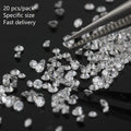 Starsgem 20pcs/pack 1.0mm 1.3mm 1.5mm 1.7mm 2.0mm Melee Size Lab Made Pure Carbon Rough Hpht Cvd Loose Diamond