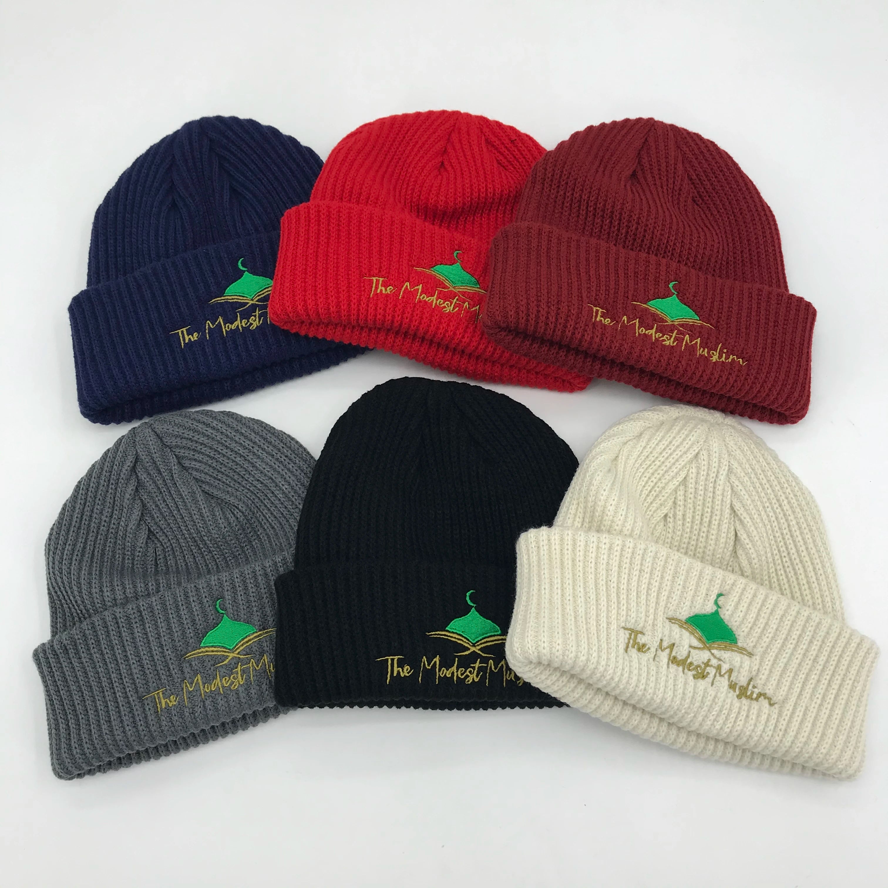 Custom Embroidered Winter Skull Knitted Hat Beanie Manufacturers