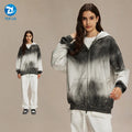 Wholesale Custom Vintage Washed Hoodie Tie Dye Acid Wash Hoodie Unisex Heavyweight Cotton French Terry Oversized Zip up Hoodies