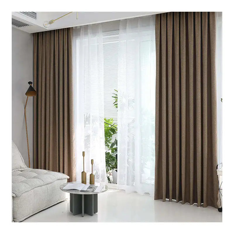 Innermor Home Decor Solid Luxury Modern Style Soft Blackout Curtains Grommet High Shading European American Style for Bedroom