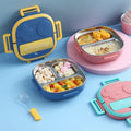 Bpa Free Metal 2 3 Compartment Kids Storage Lunch Box School Camping Take Out Bento Box Food Container