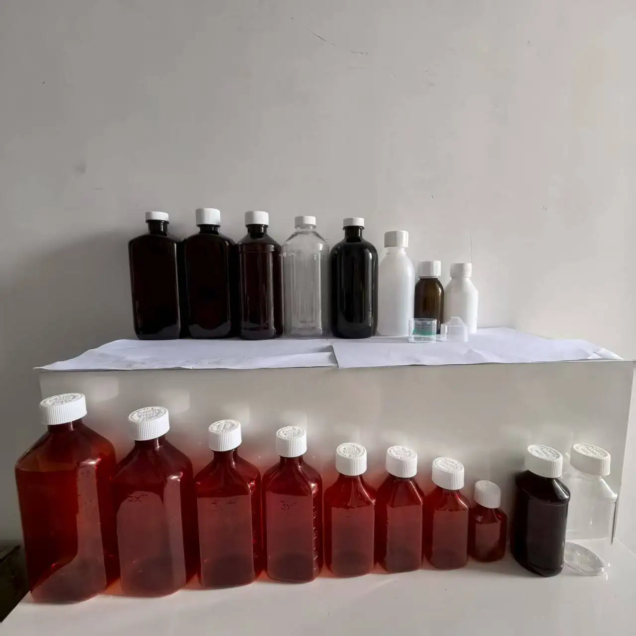 Wholesale Hot Selling Empty 16oz 473ml Wockhardt Tris  Pharmaceutical Plastic Cough Syrup Bottle Toseina Bottle