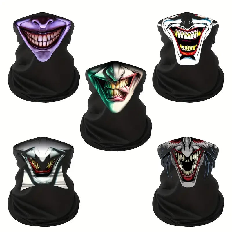 Wholesale Summer Fashion Seamless Neck Polyester Cycling Gaiter Bandana Sunproof Breathable Skull Pattern Square Handkerchief