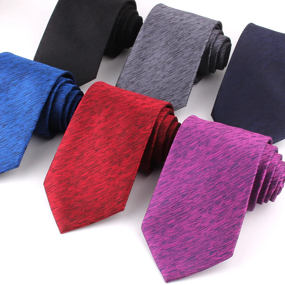 Polyester Solid Color Neck Tie Bowtie Pocket Square Set for Men Black Tie Suits for Business Wedding Skinny Slim Necktie Gravata
