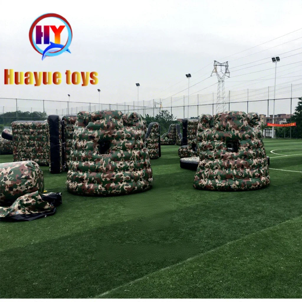 Factory Camouflage Cheap Paintball Inflatable Wall Bunker  Inflatable Paintball Wall