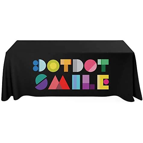 4ft 6ft 8ft Custom Logo Table Cover Exhibition Table Cloth Hotel Counter Decor Tablecloth