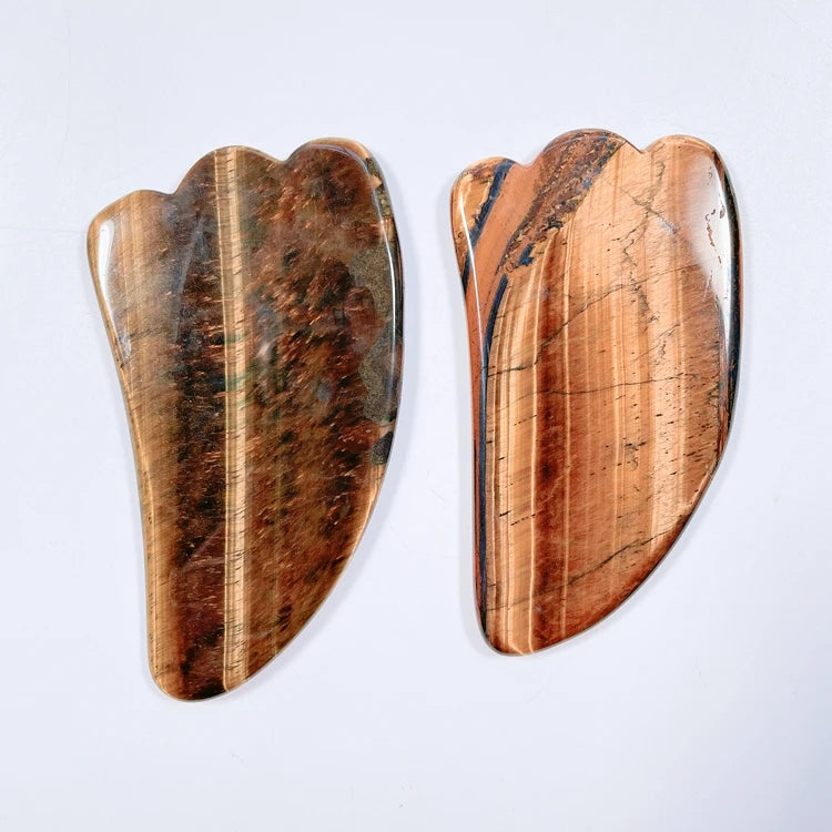 Huiying Tiger Eye Claw Shape Face Gua Sha Boards Scraping Massage Stone Guasha Tools