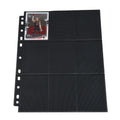 Hot Sale Clear Plastic Black 11 Holes Game Card Sleeve 9-pockets Ring Binder Sleeve
