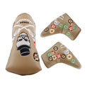 New Design PU Leather Embroidery Golf Putter Headcover Golf Blade Putter Headcover with Strong Magnetic