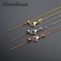 Fashion Jewelry Gold Plating Length Adjustable Thin Style 1mm Thickness O Shape Link Chain Necklace Chains