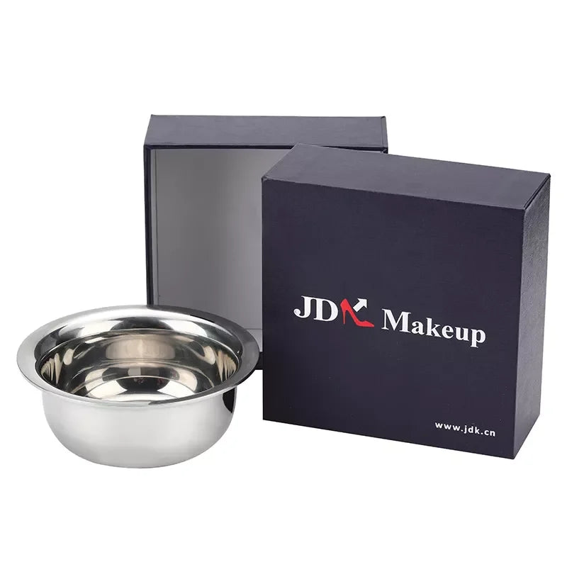 Private Label Chrome Solid Stainless Steel Barber Brush Bowl Shave Soap Shaving Bowl for Men