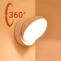 Motion Sensor 360 Rotation LED Wireless Light Bedroom Lamp USB Rechargeable Energy-Saving Body Induction PIR Cabinet Light