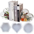 Concrete Bookend Crystal Epoxy Resin Silicone Mould Heart Round Rectangle Cube Flower Candle Mold for Room Decoration