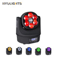 Mini 6x15W RGBW 4-in-1 LED Moving Head Stage Light Bee Eye Beam for Bar DJ and Stage Lighting DMX512 Control
