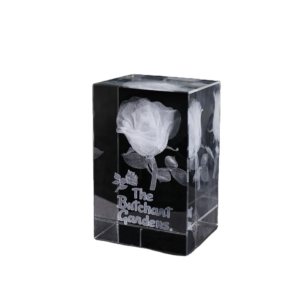 MH-Z042 3D Laser logo Custom logo Crystal Cube Crystal Paperweight