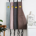 Yuanwang Art Aprons for Painting Pottery Ceramics Mens Women Kitchen Cooking Aprons Waterproof grid veins