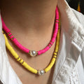 Boho Best Friend Colors 6mm Soft Polymer Clay Bead Beaded Abs Pearl Bead Charm Fashion Jewellery Necklace Women