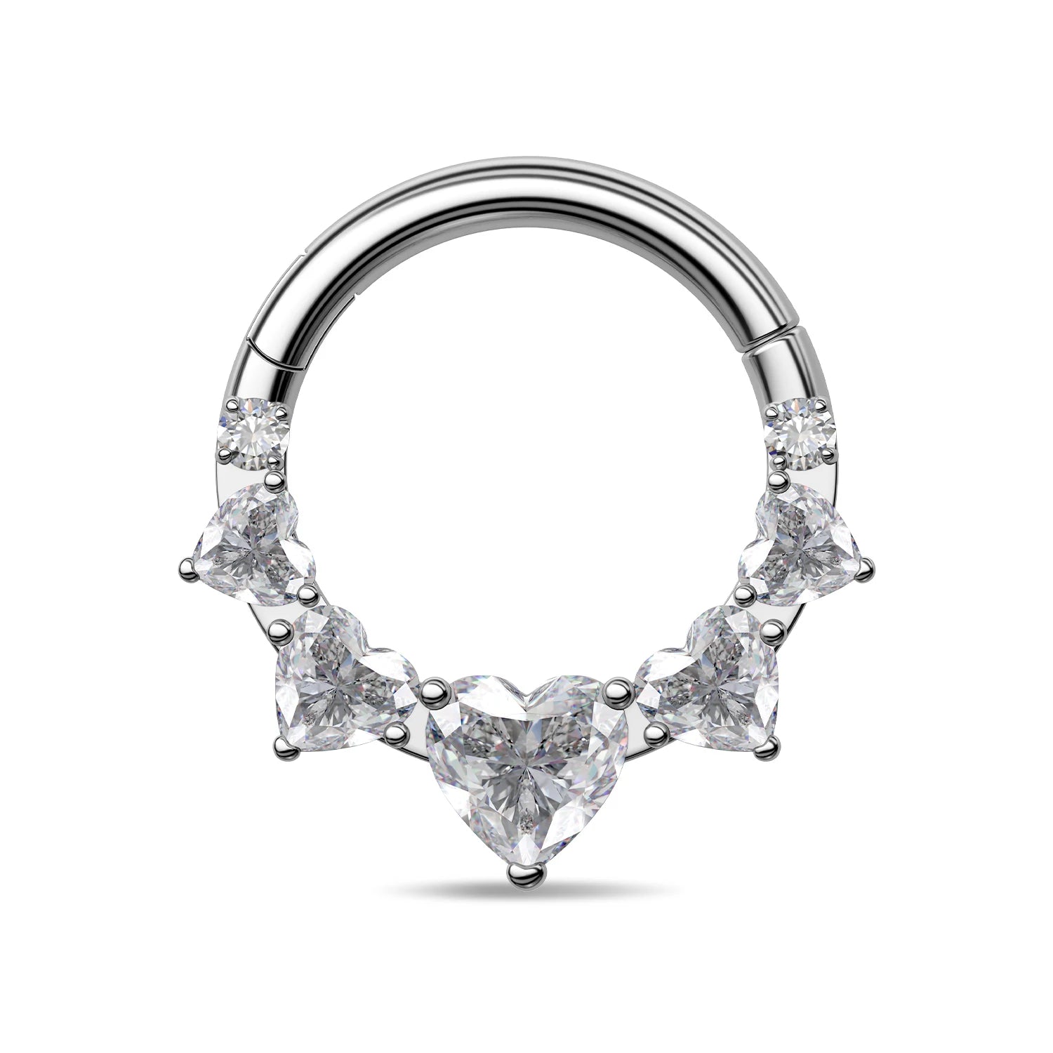 TOPOSH Pave CZ Heart Key Dangle Earring a Hand-Polished Charm Labret Design for Cartilage Helix and Tragus Piercing Use