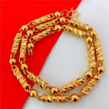Dubai Gold Plated Men's Necklace Domineering Faux Brass Alluvial Gold-Like Solid 8Mm Daikin Chain