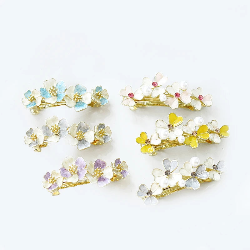 Beauty Accessories Para Cabello Hairgrips 12.5cm Delicate Carved Blossom Alligator Hairgrips Alloy Hair Ornaments Bangs Hairband