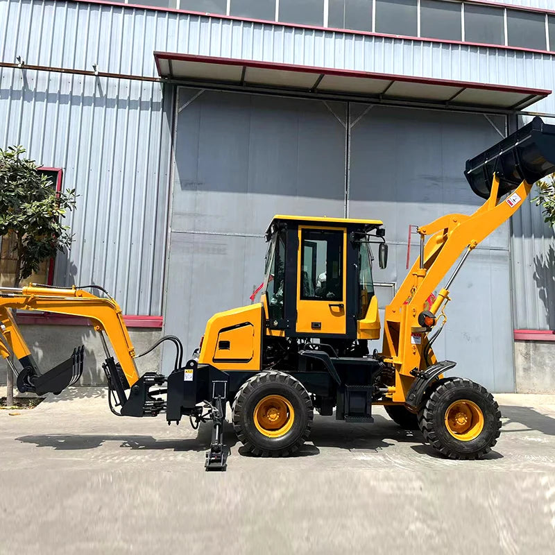 China New Tractor with Backhoe and Front Loader 4x4 4WD Mini Loader Backhoe