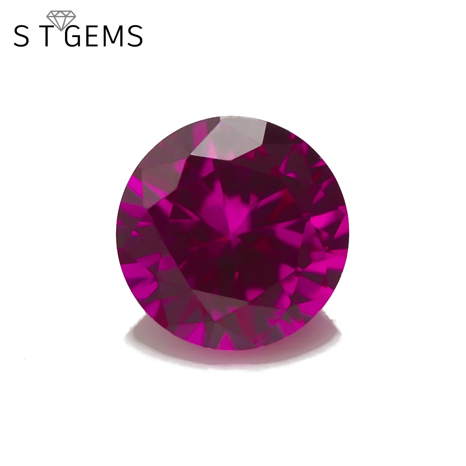 Round Shape Brilliant Cut Synthetic Pink3# Corundum Synthetic 1.00 mm Gemstone for Sale
