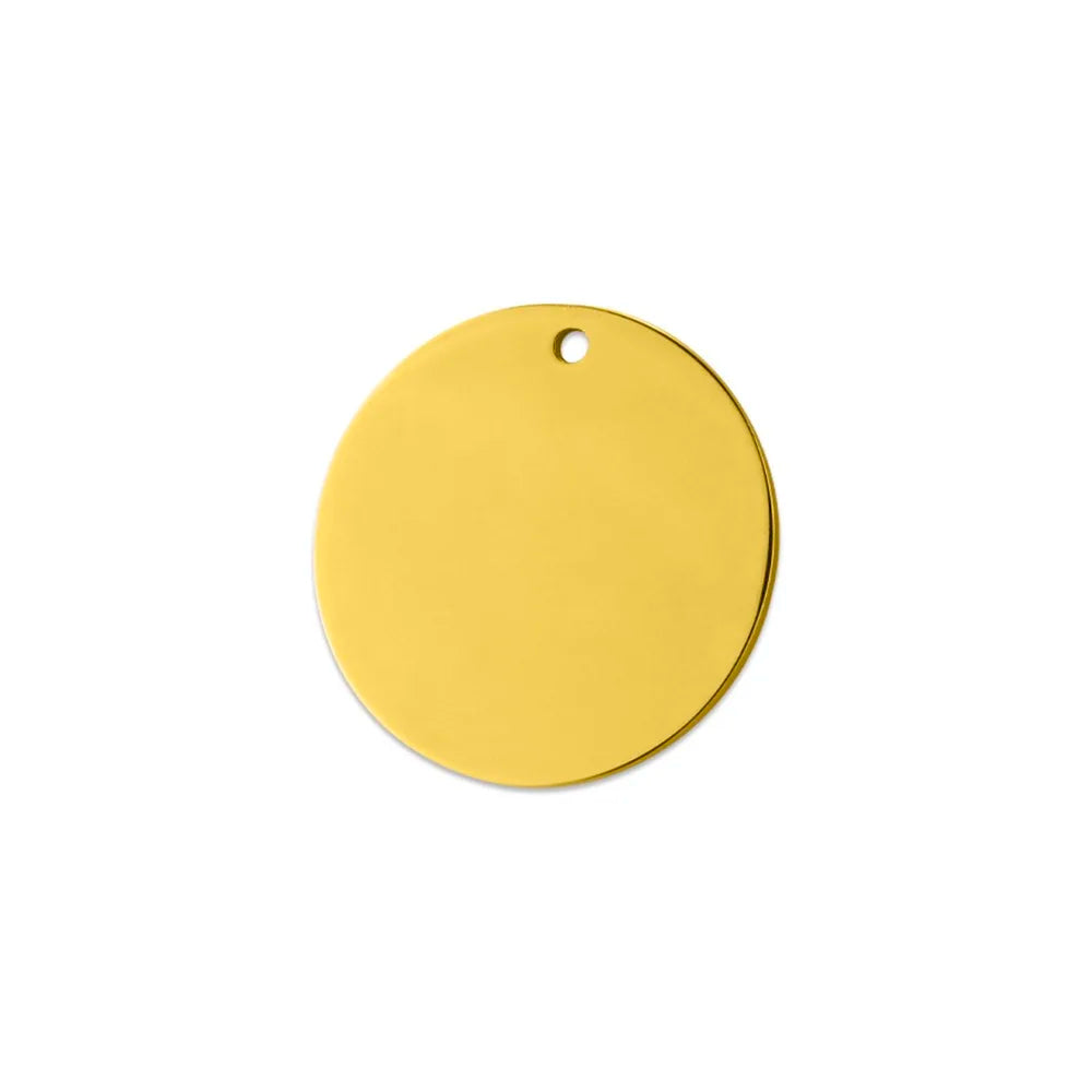 Personalized Stainless Steel Blank Round Necklace Customized Blanks for Name Engraving Nameplate Letter Pendant Necklace Couple