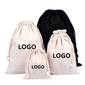 Wholesale Custom Logo Printed Canvas Cotton Drawstring Shoe and Jewelry Pouches Dust Bag Covers for Handbags-for Shopping
