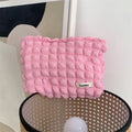 2024 Cute Bubble Cloud Portable Large Capacity Makeup Bag Canvas Cosmetic Storage Case Travel Toiletry Bag for Women