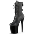 New Style 20cm Short Boots Fashion Exotic Dancer Nightclub Platform Pole Dance Shoes Gothic Cross Stripper Heels Big Size Women