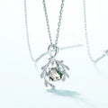 Top Quality Moss Agate 925 Sterling Silver Flower Shape Elegant Gemstone Prong Pendant Green Crystal Wholesale Jewelry