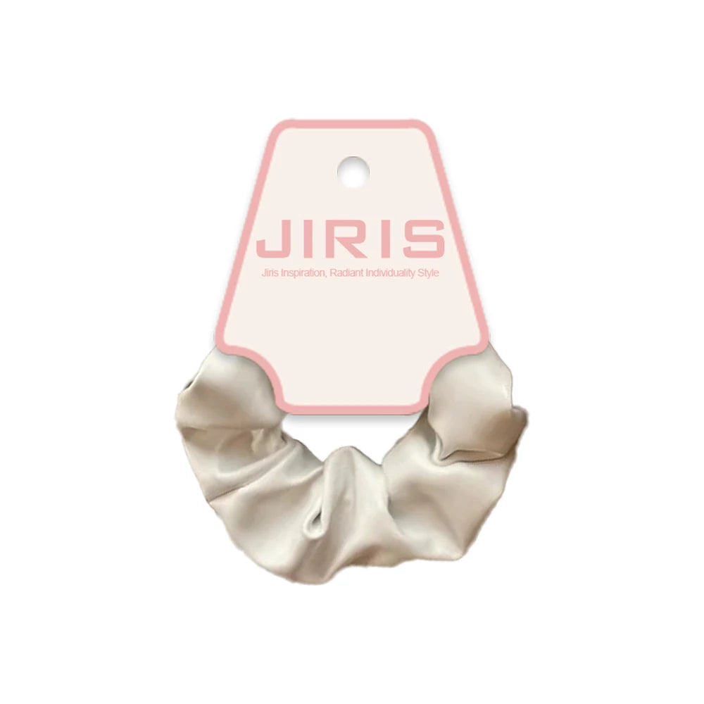 Jiris 2022 Autumn Fashion Solid Color 20 Colors PU Leather Big Scrunchies Hair Tie 12cm Circumference Women Ladies Girls