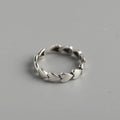 New Fashion Classic Sweet Love Heart S925 Sterling Silver Vintage Open Ring Jewelry for Women TYJ0184