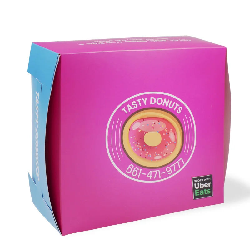 Custom Printed Biodegradable Cheaper Full Color Doughnut Cupcake pink Box Donuts for One Dozen