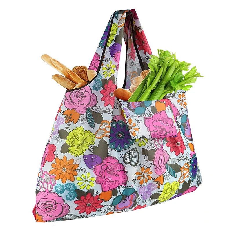 Custom Eco Friendly RPET Nylon Polyester Reusable Gift Tote Bag Promotional Grocery Bag Foldable Shopping Bag