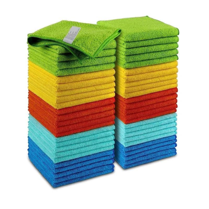 40*40cm Microfiber Car Wipes Interior Cleaning Supplies Glass Rags Dish Polishing Cloths Kitchen Towel for House