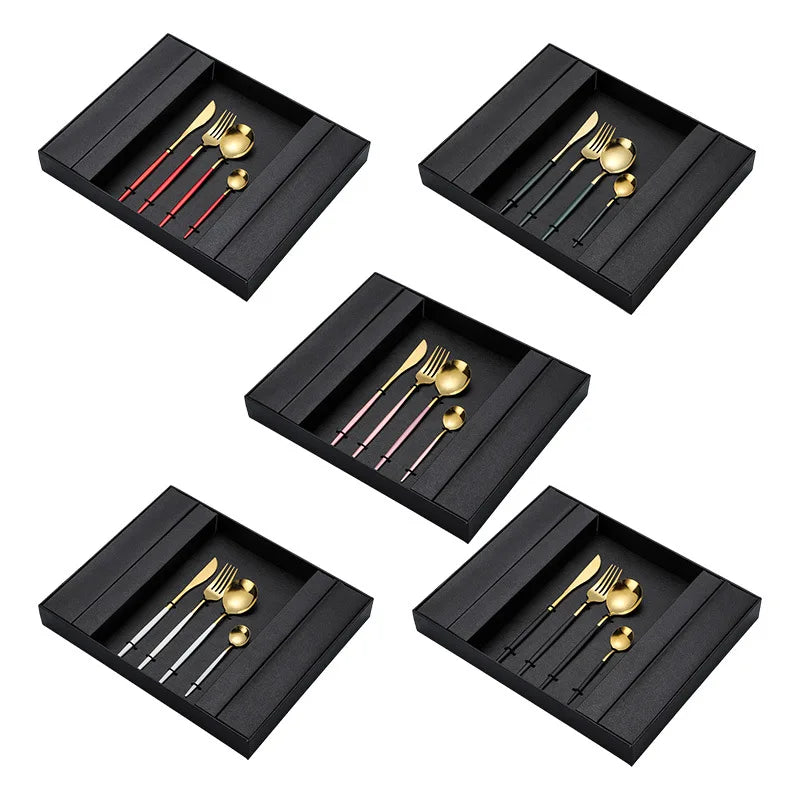 Laguiole Piece Karot Gold Set of Nordic 24 Cutlery