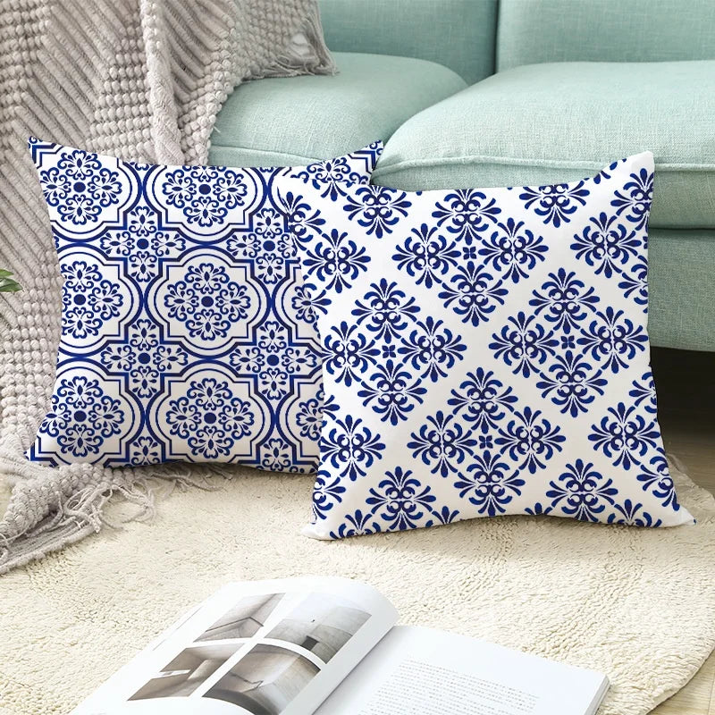 Bohemian Luxury Customizable Pillow & Cushion Covers 100% Polyester Flower Shape Home Decor with Hidden Zipper for Hotels