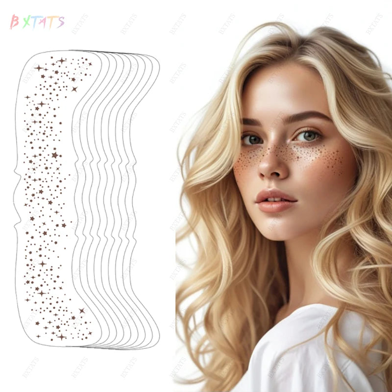 Sparkle Makeup Patches Temporary Tattoo Sticker Sexy Brown Freckles Style Face Body Art Design Holiday Parties Paper Festivals