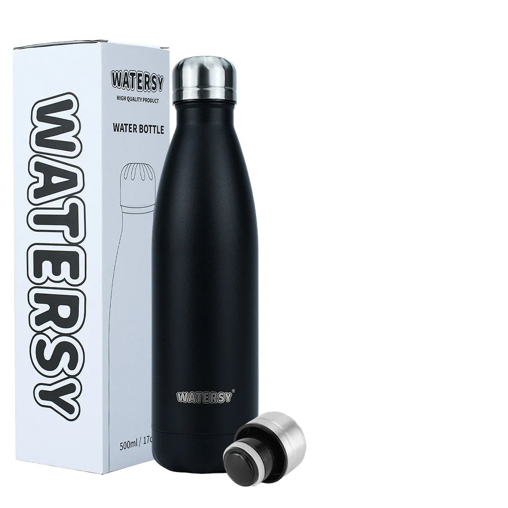 China Watersy Factory Direct 500ML Double Wall Stainless Steel Insulated Cola Shaped Vacuum Camping Thermos Bottle Leak-Proof