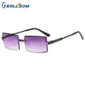 2024 New Design Sunglasses With Frameless Square Sunglasses Street Photo Trendy Metal Sunglasses