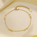 New Fashion Simplicity Stainless Steel Anklets Vintage 18k Gold Plated Anklets Women's Jewelry