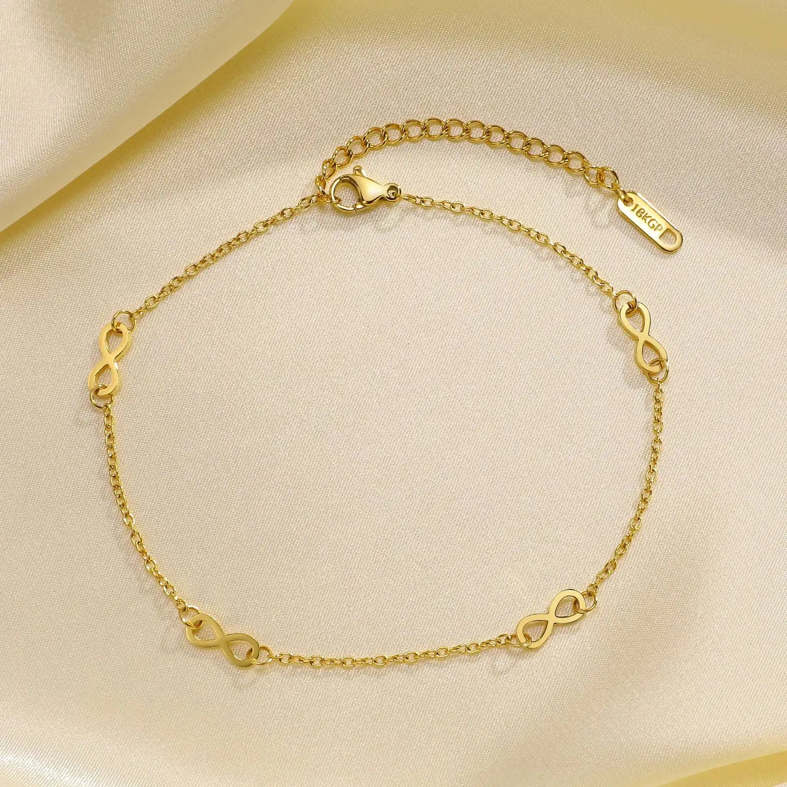 New Fashion Simplicity Stainless Steel Anklets Vintage 18k Gold Plated Anklets Women's Jewelry